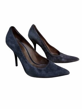 Calvin Klein Collection Charcoal gray suede pumps